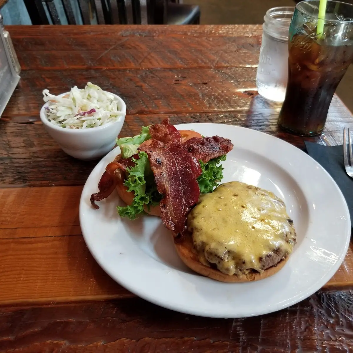 Maple Bacon Cheddar Burger