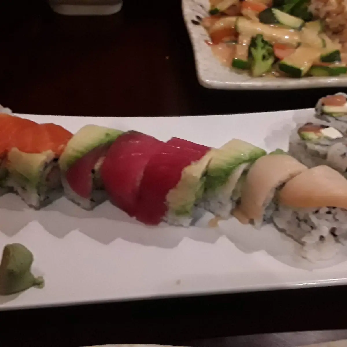 Rainbow Roll and Philadelphia Roll