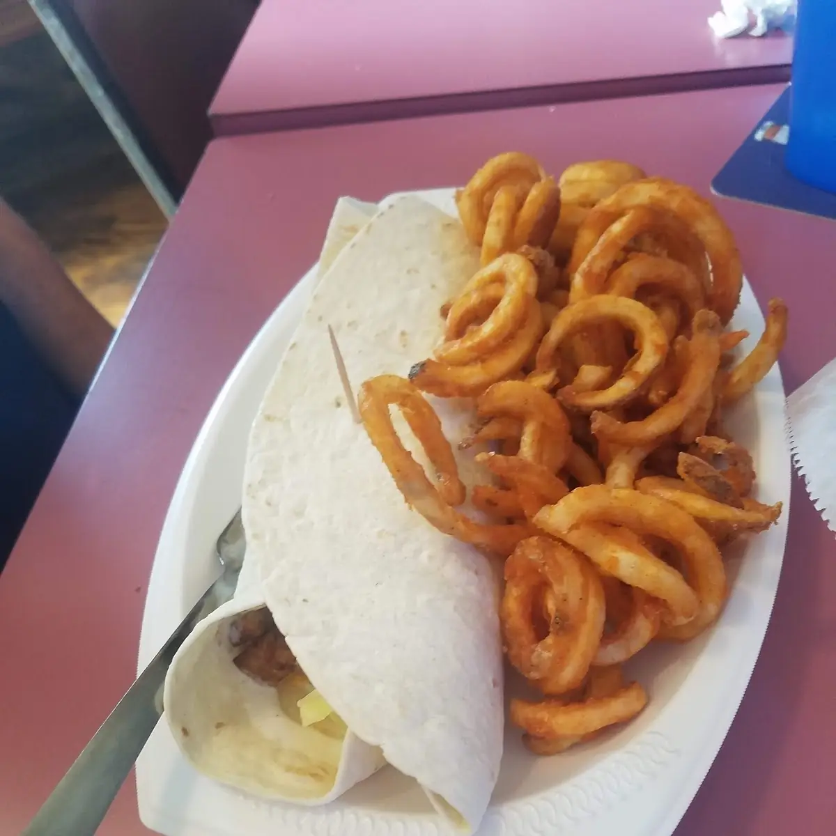 Wrap and Curly Fries