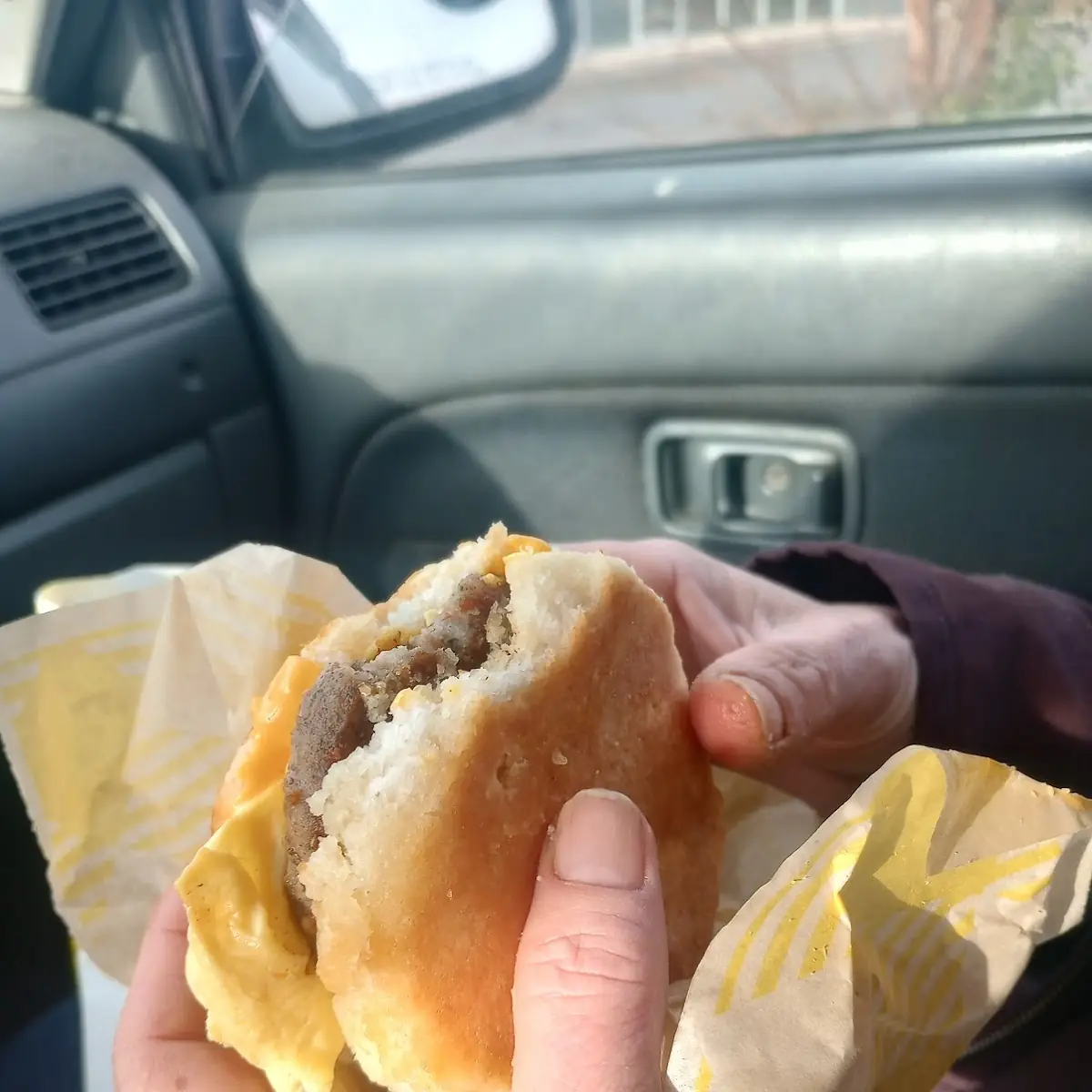 Steak Egg and Cheese Biscuit with Bo Rounds
