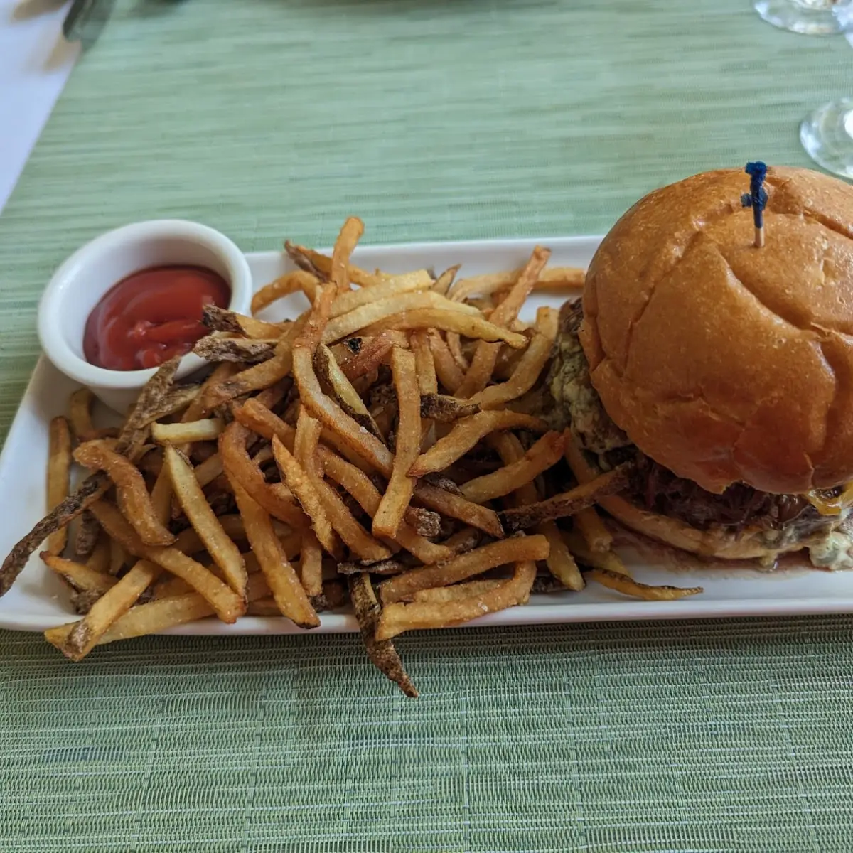 Burger with Short Rib and Blue Cheese