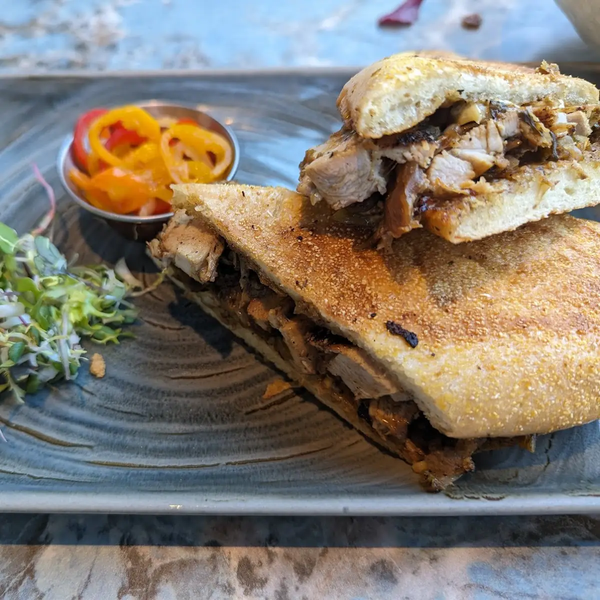 Pressed Jerk Chicken Sandwich