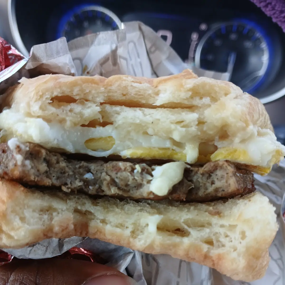 Sausage Egg and Swiss
