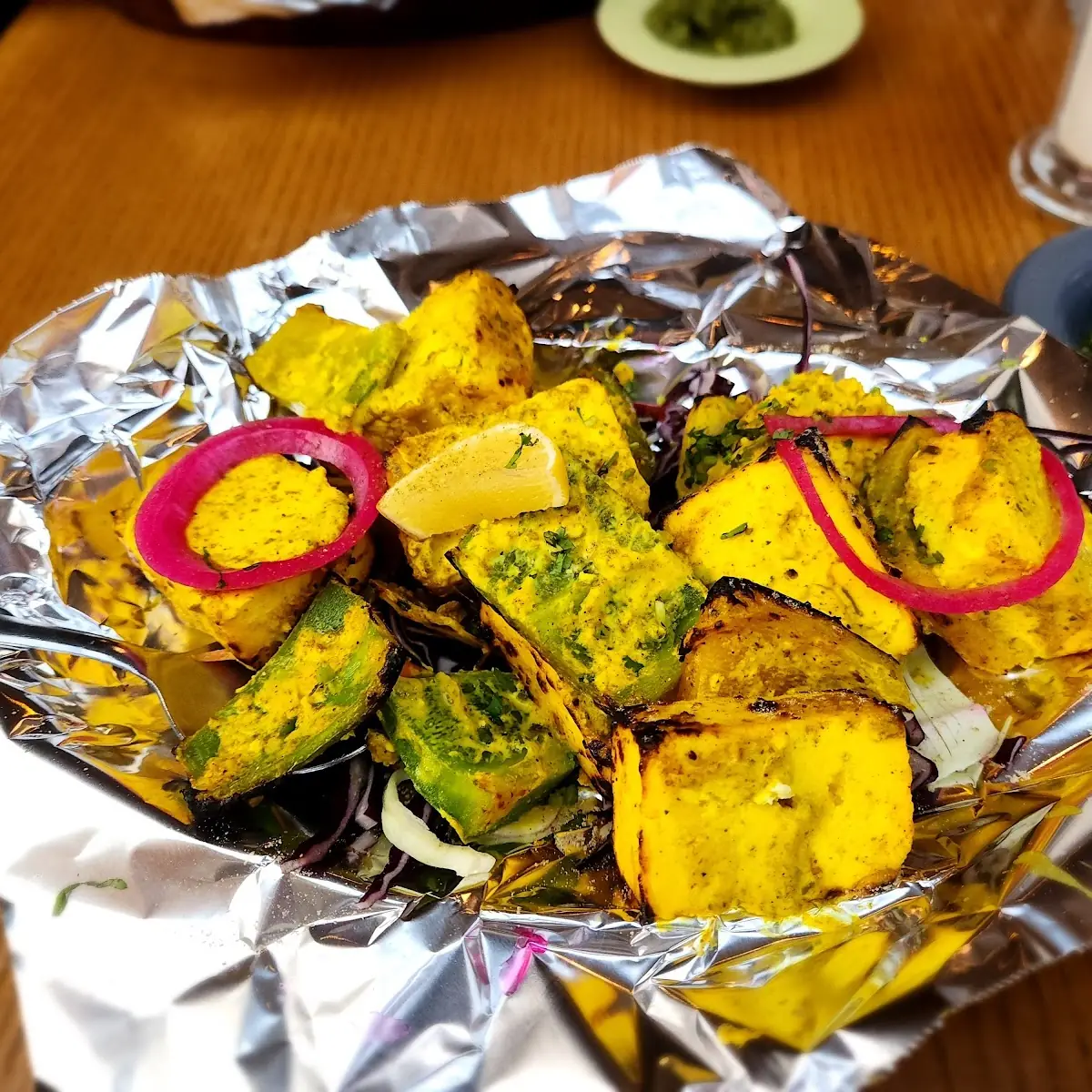Paneer Tikka on Sizzler
