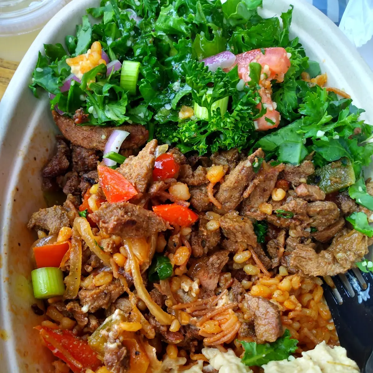 Build Your on Bowl with Lamb and Vegetables