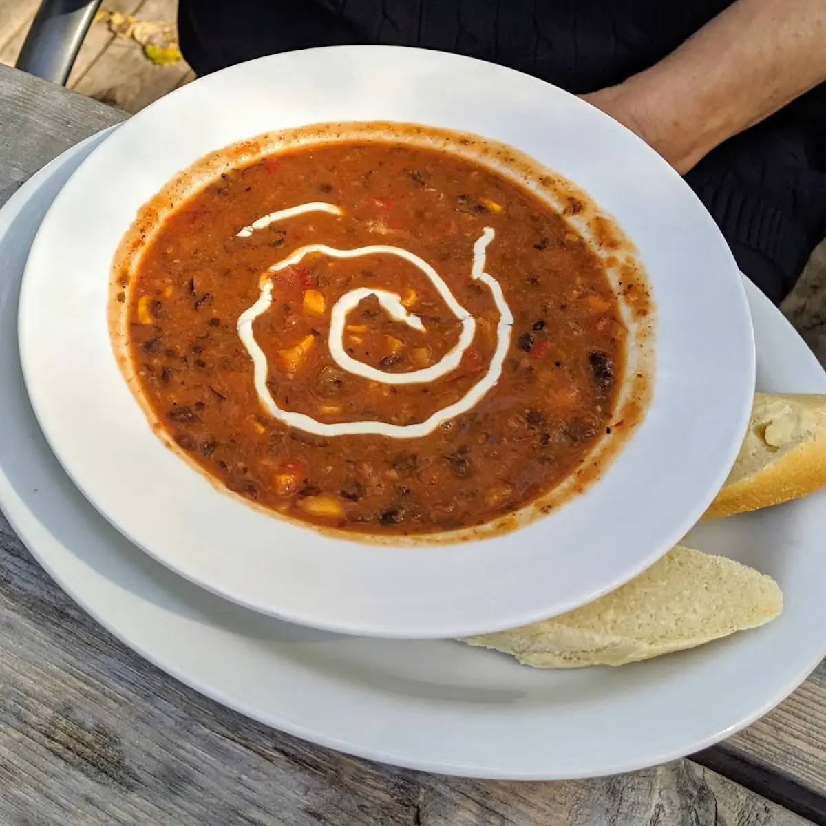 Spicy Black Bean Soup Soup of the Day, Niger Reef Tea House (licensed restaurant)