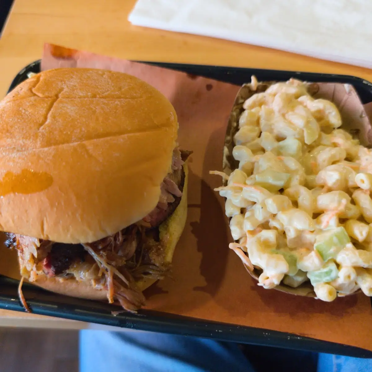 Pulled Pork Sandwich with Mac Salad