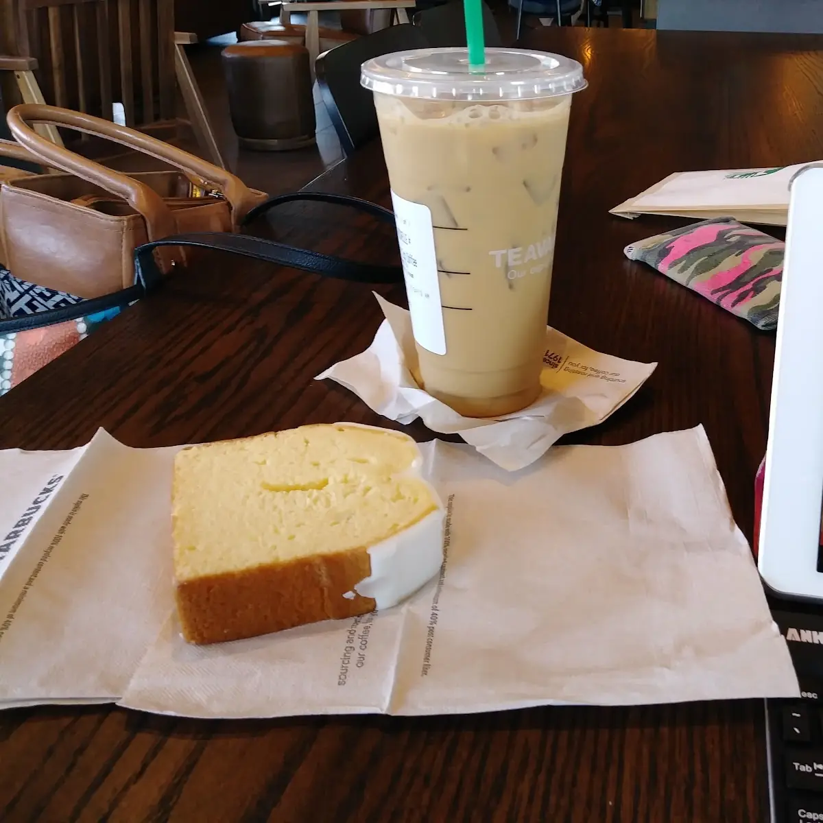 Lemon Pound Cake & Iced Coffee