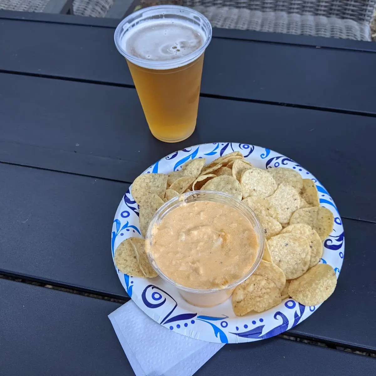 Buffalo Chicken Dip with Tortilla Chips