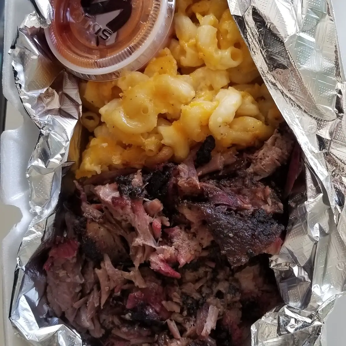 Brisket and Mac and Cheese