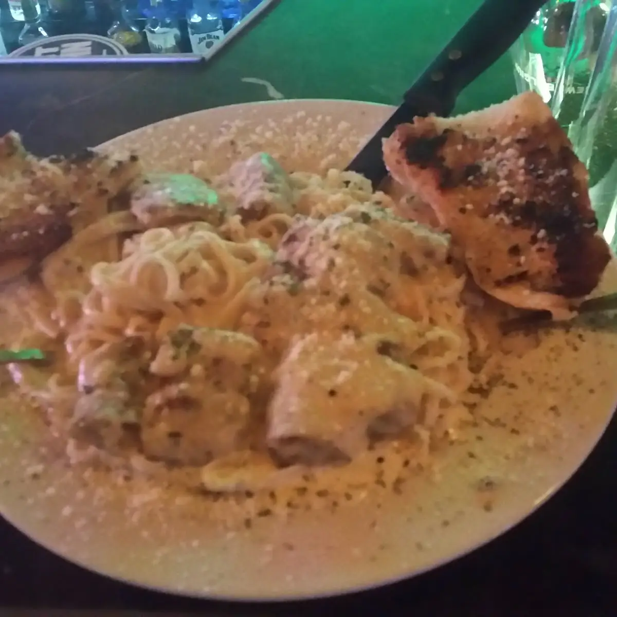 Sausage and Garlic Bread