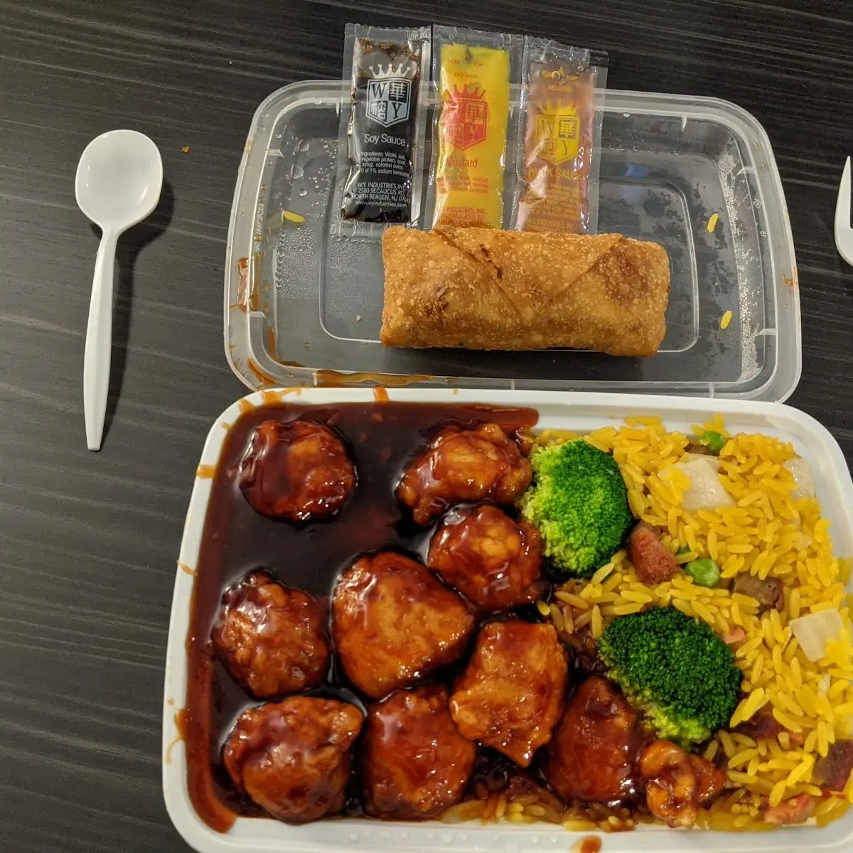General TSO's Chicken with Pork Fried Rice