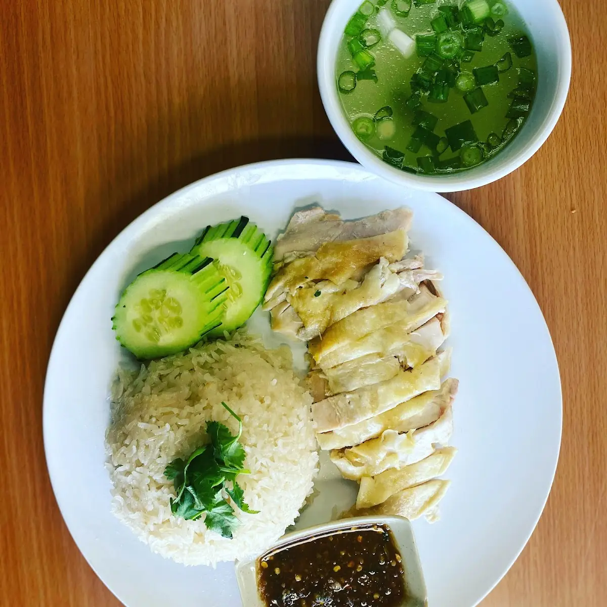 Crispy Chicken over Hainan Rice