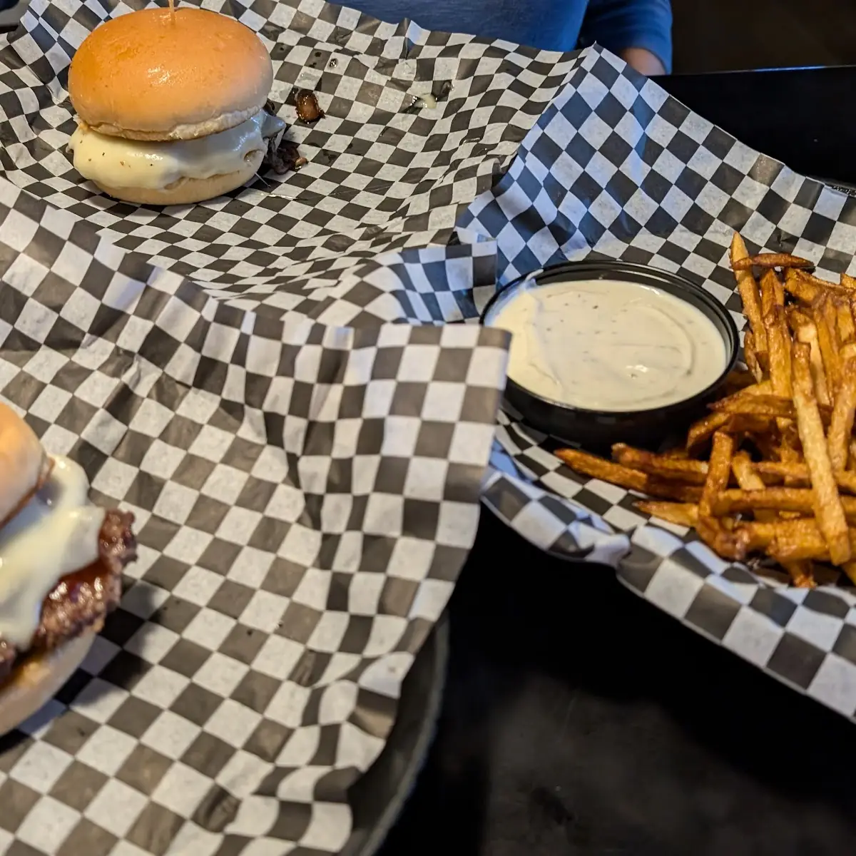 Nutter Burger with Garlic Parmesan Fries with Cheese
