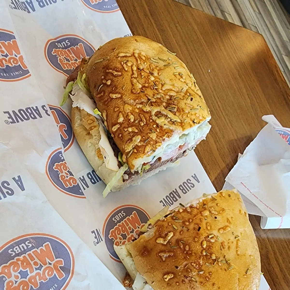 Number 9 Sandwich Mini on Parm Bread