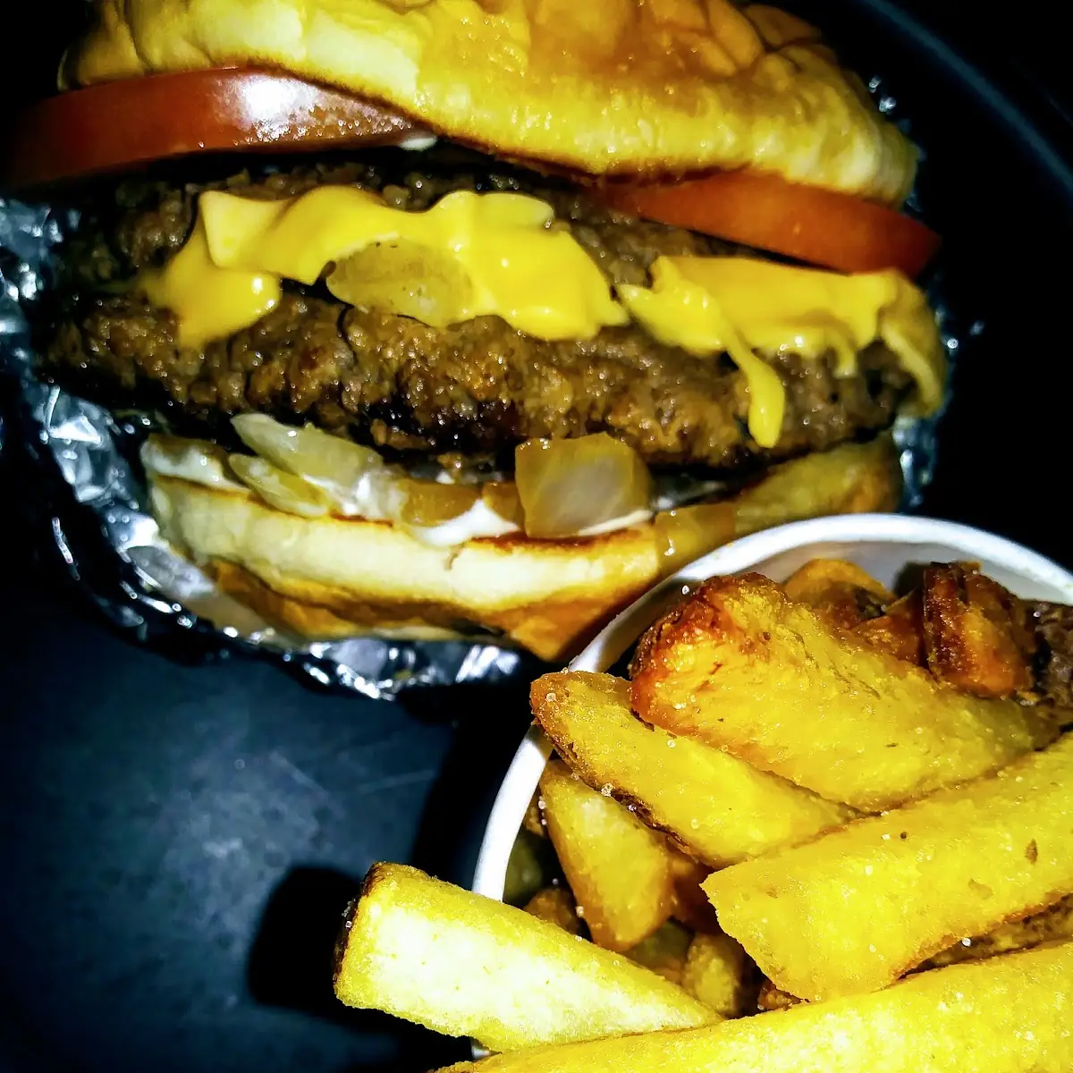 Double Cheeseburger and Little Fries