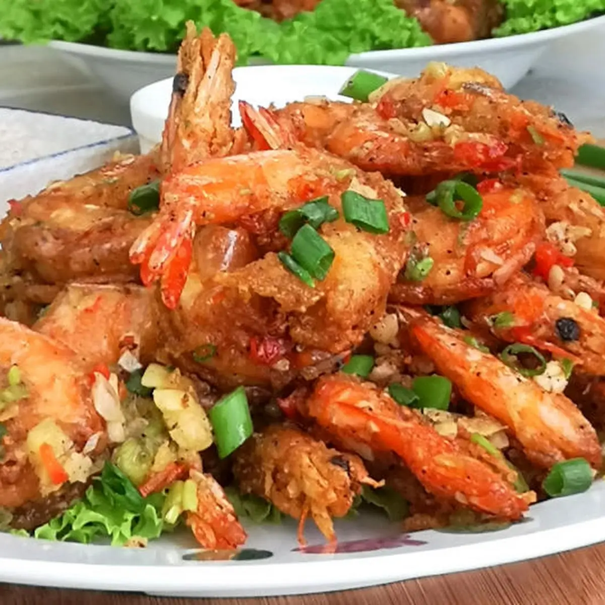 Jumbo Pepper Fried Shrimp