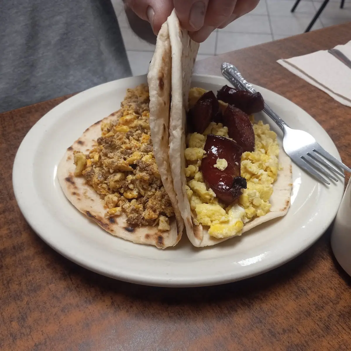 Tacos Chorizo Egg Cheese Bean Egg Cheese