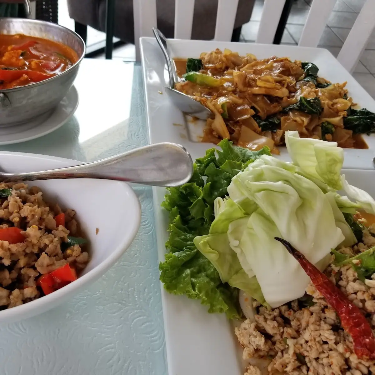 Larb Chicken Pad Thai Panang Curry