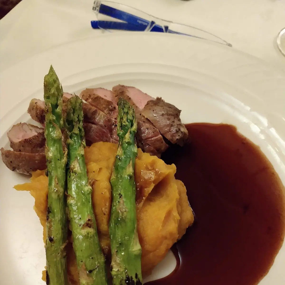 Duck Breast with Mashed Sweet Potato