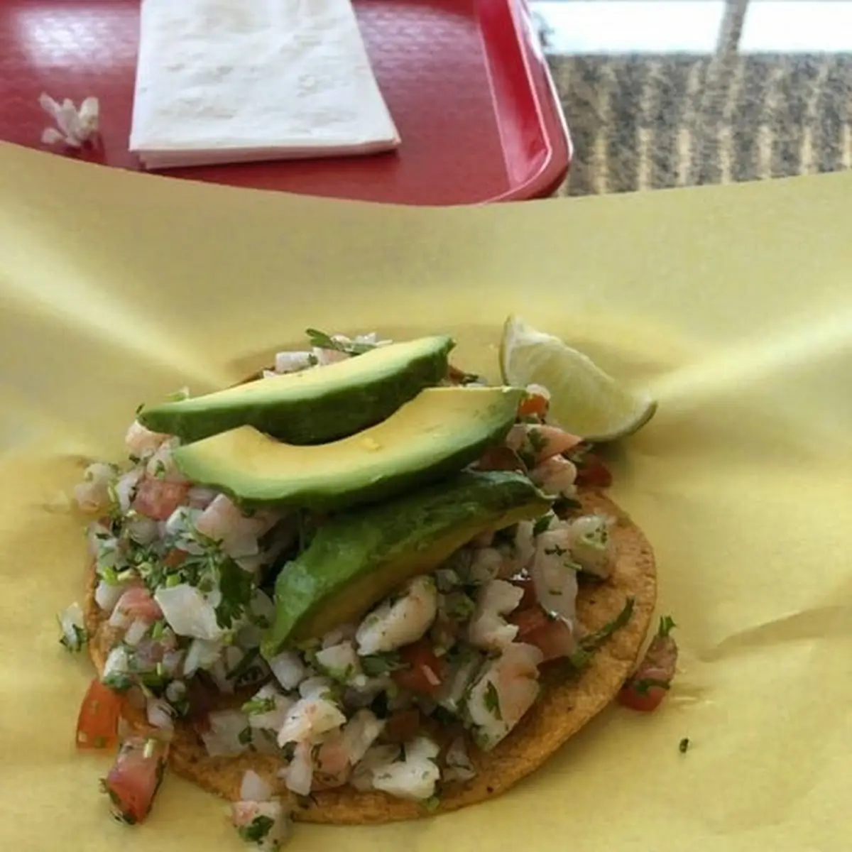 Shrimp Ceviche Tostada