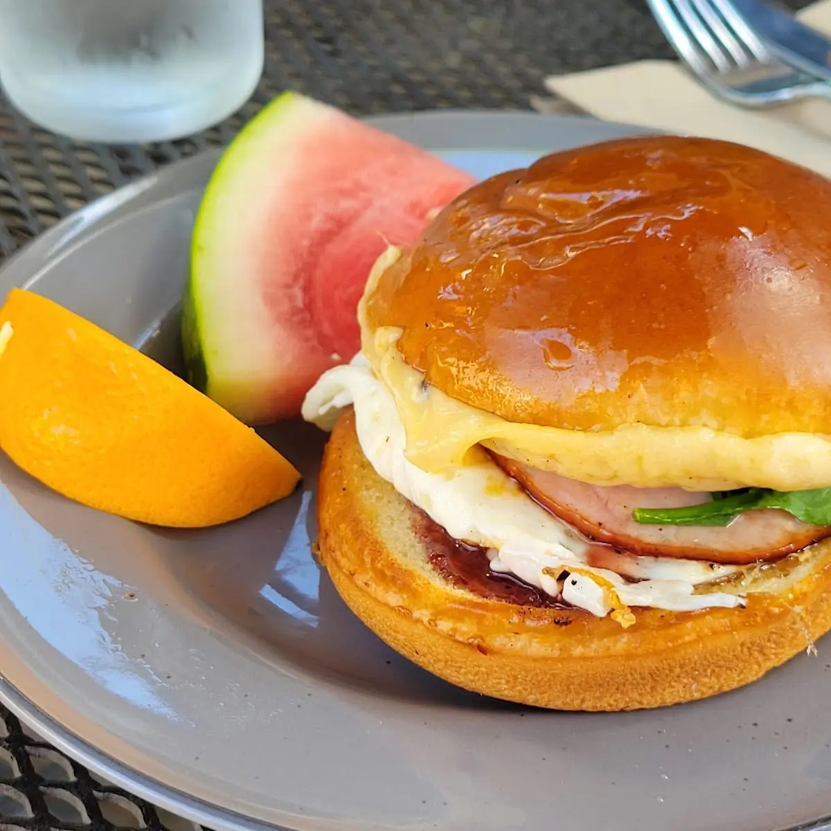 Breakfast Sandwich on Brioche Roll
