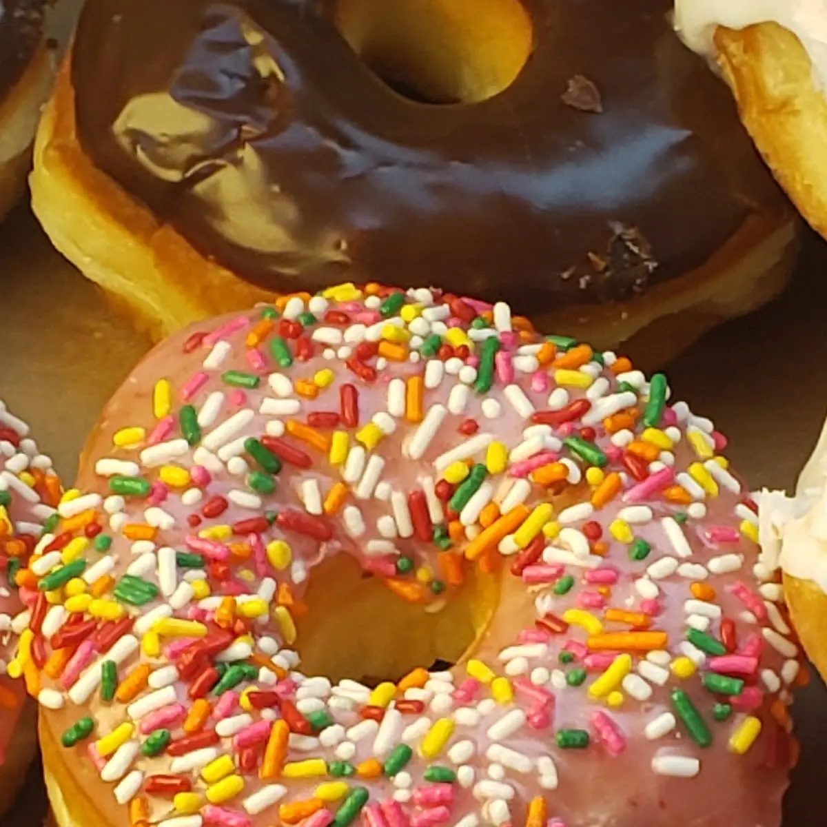 Pink Sprinkled Glaze Donut