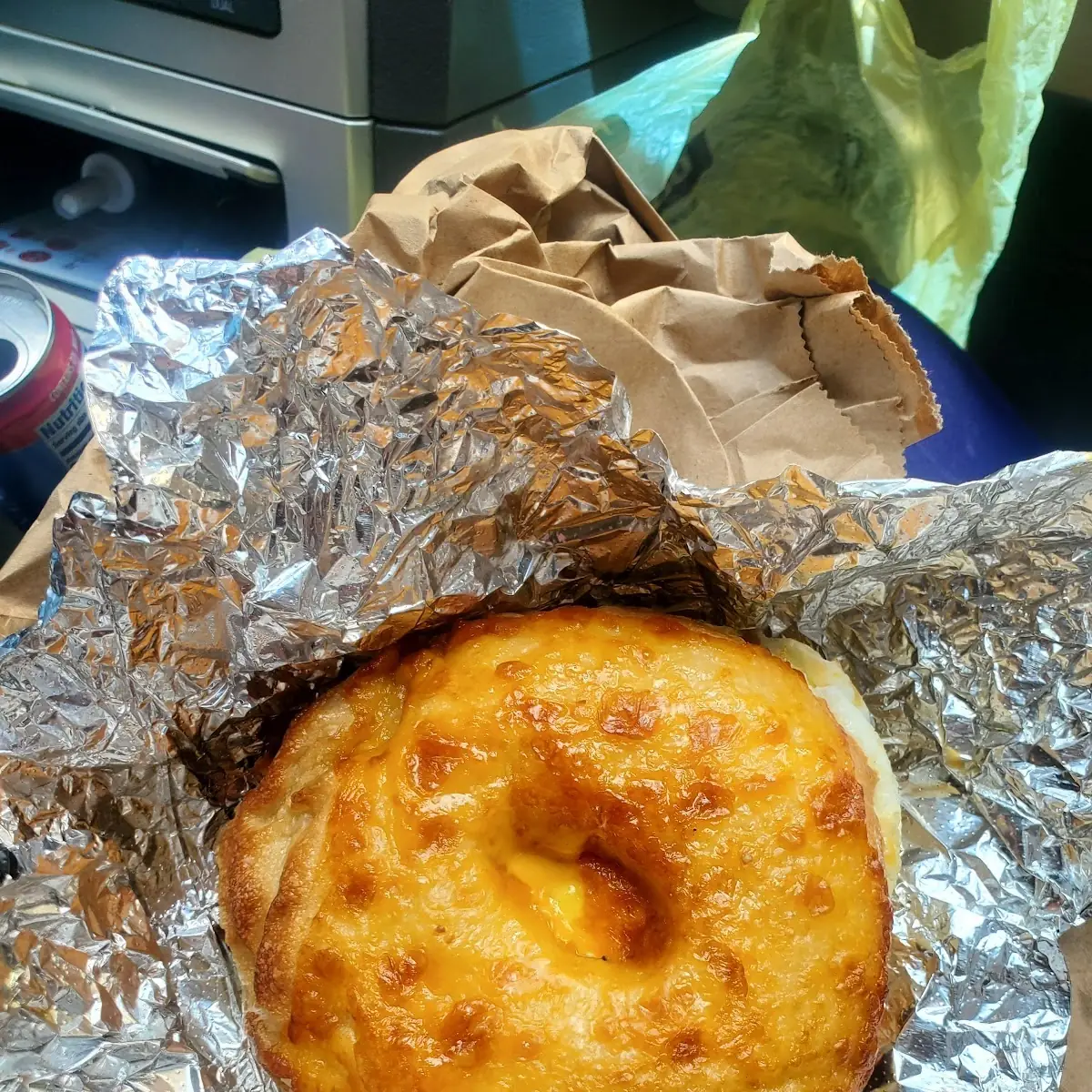 Steak Egg and Cheese on Cheese Bagel