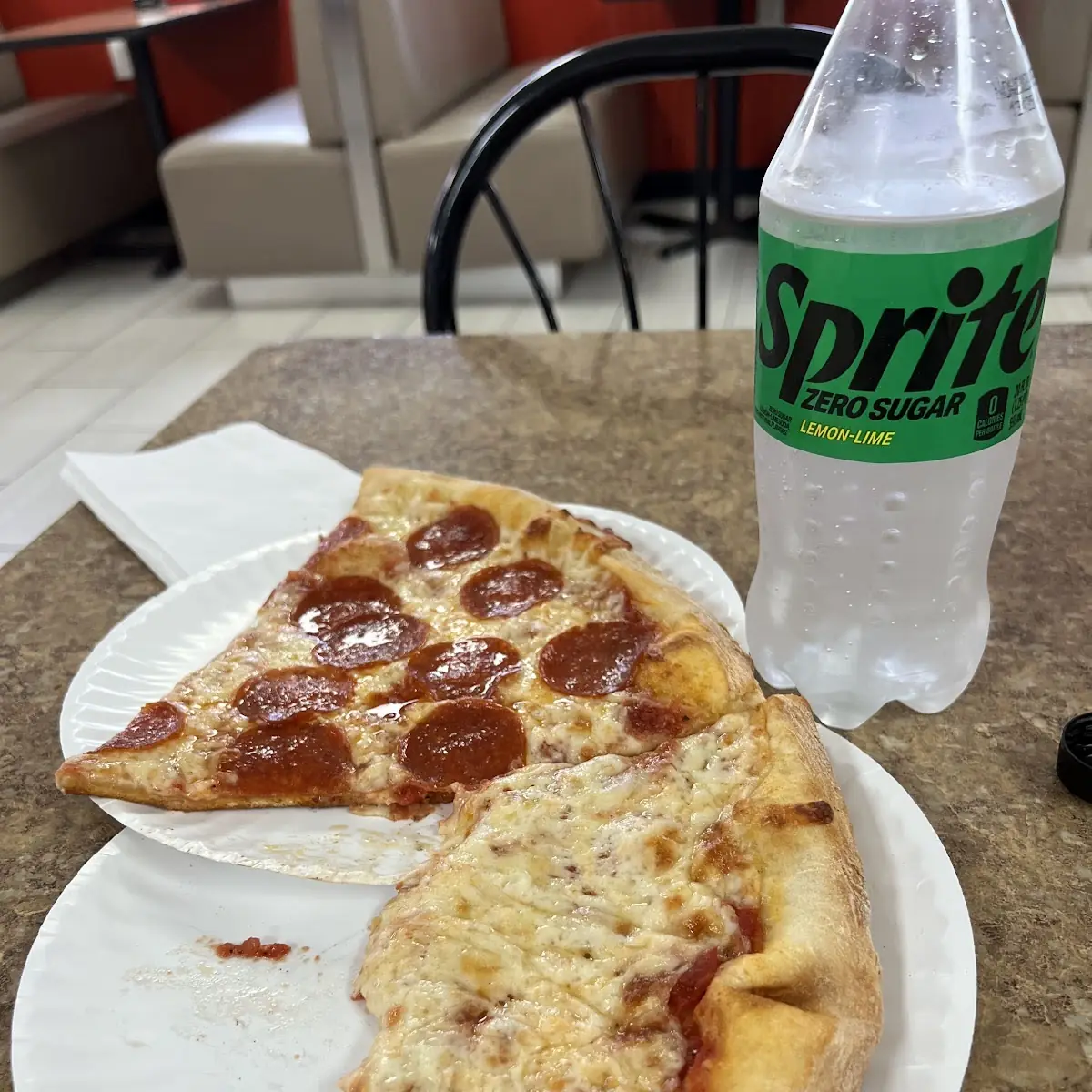 Plain and Pepperoni Pizza
