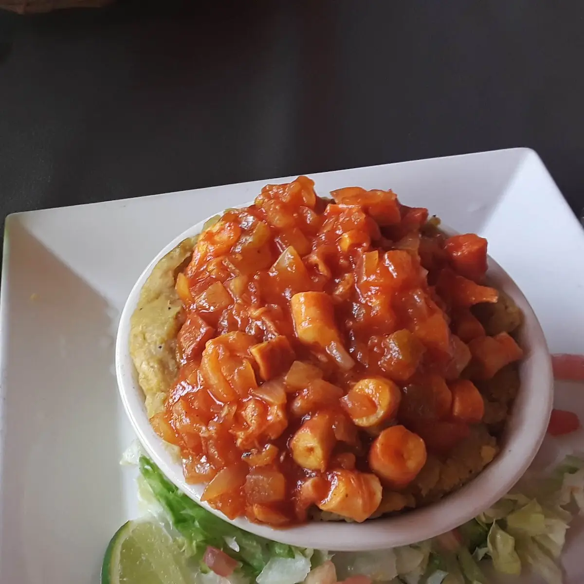 Pulpo A la Criolla Y Mofongo