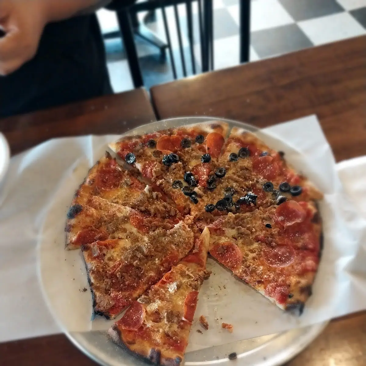 Black Olive Pepperoni and Sausage