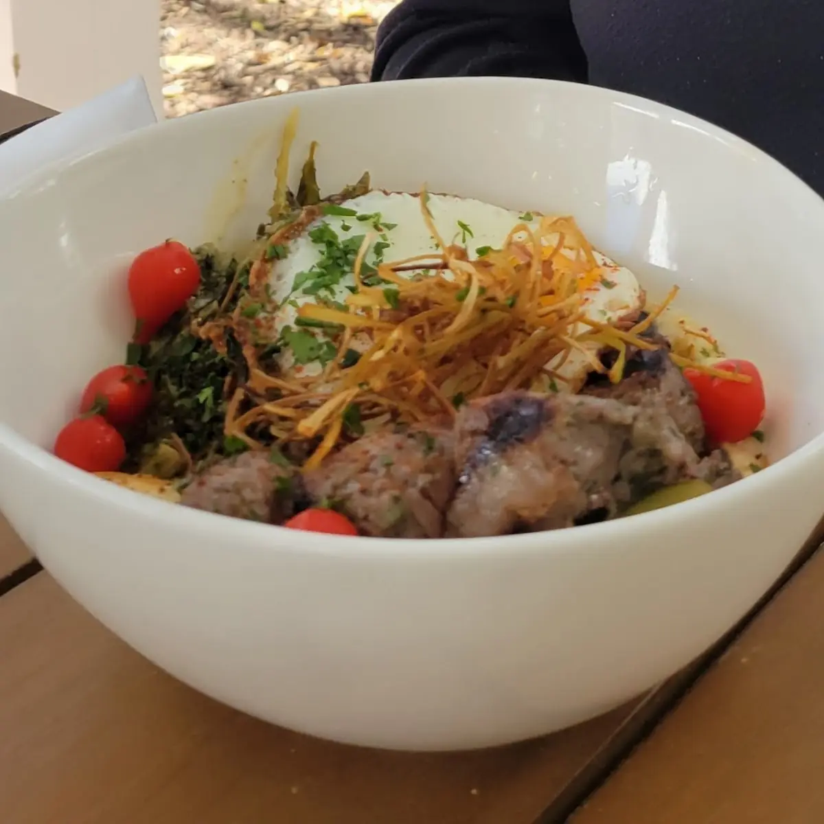 Grits and Greens with Steak