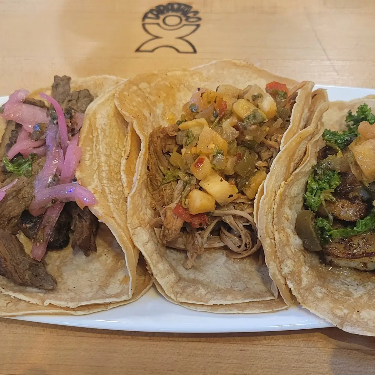 Individual Tacos Beef Pulled Pork Shrimp