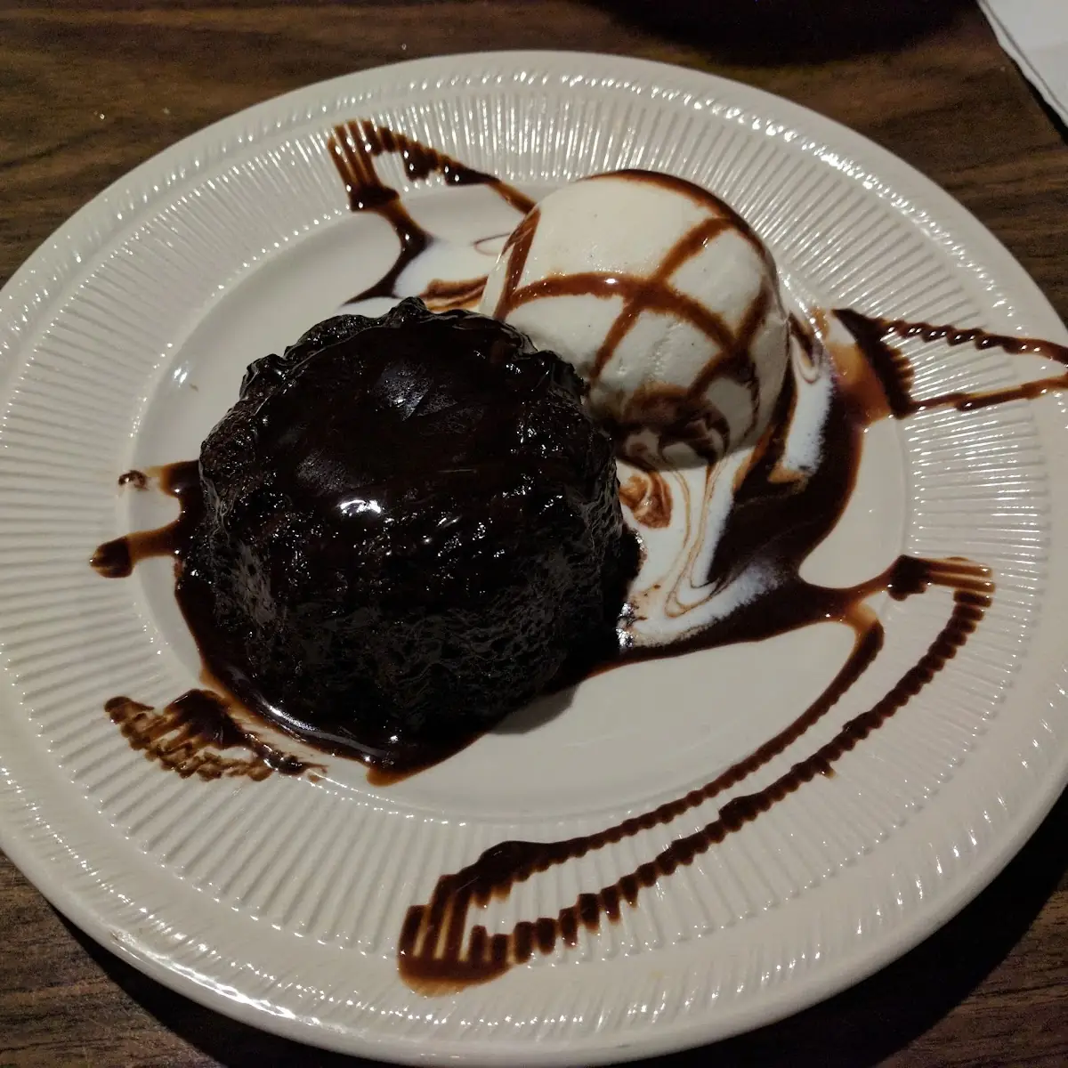 Chocolate Molten Lava Cake with Vanilla Ice Cream
