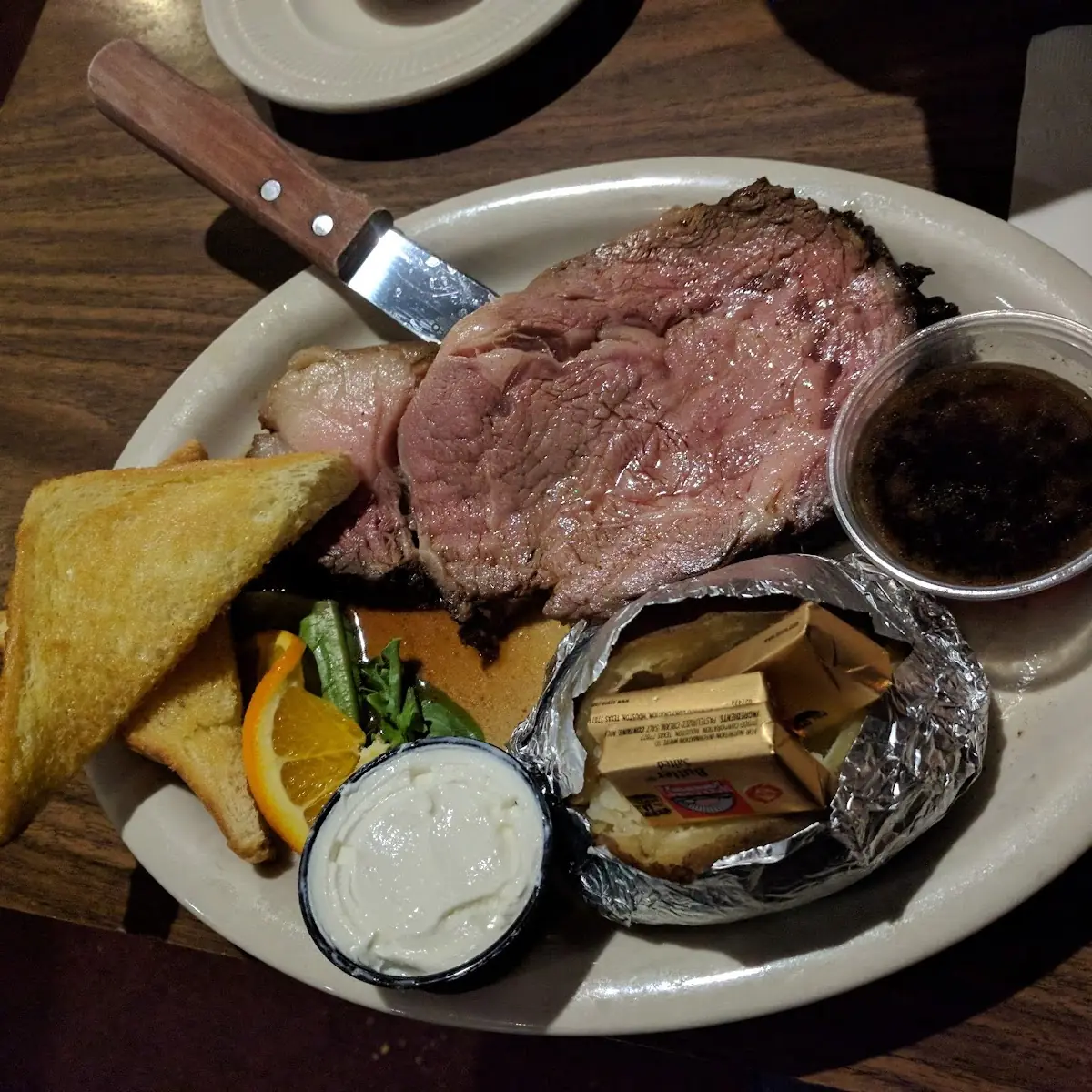 Prime Rib Dinner with Baked Potato