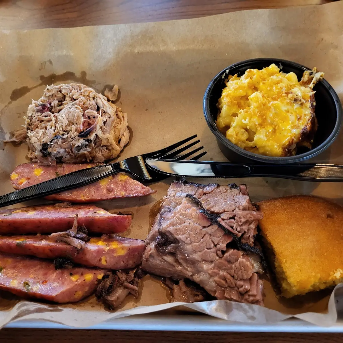 3 Meat Sampler Platter with Collard Greens