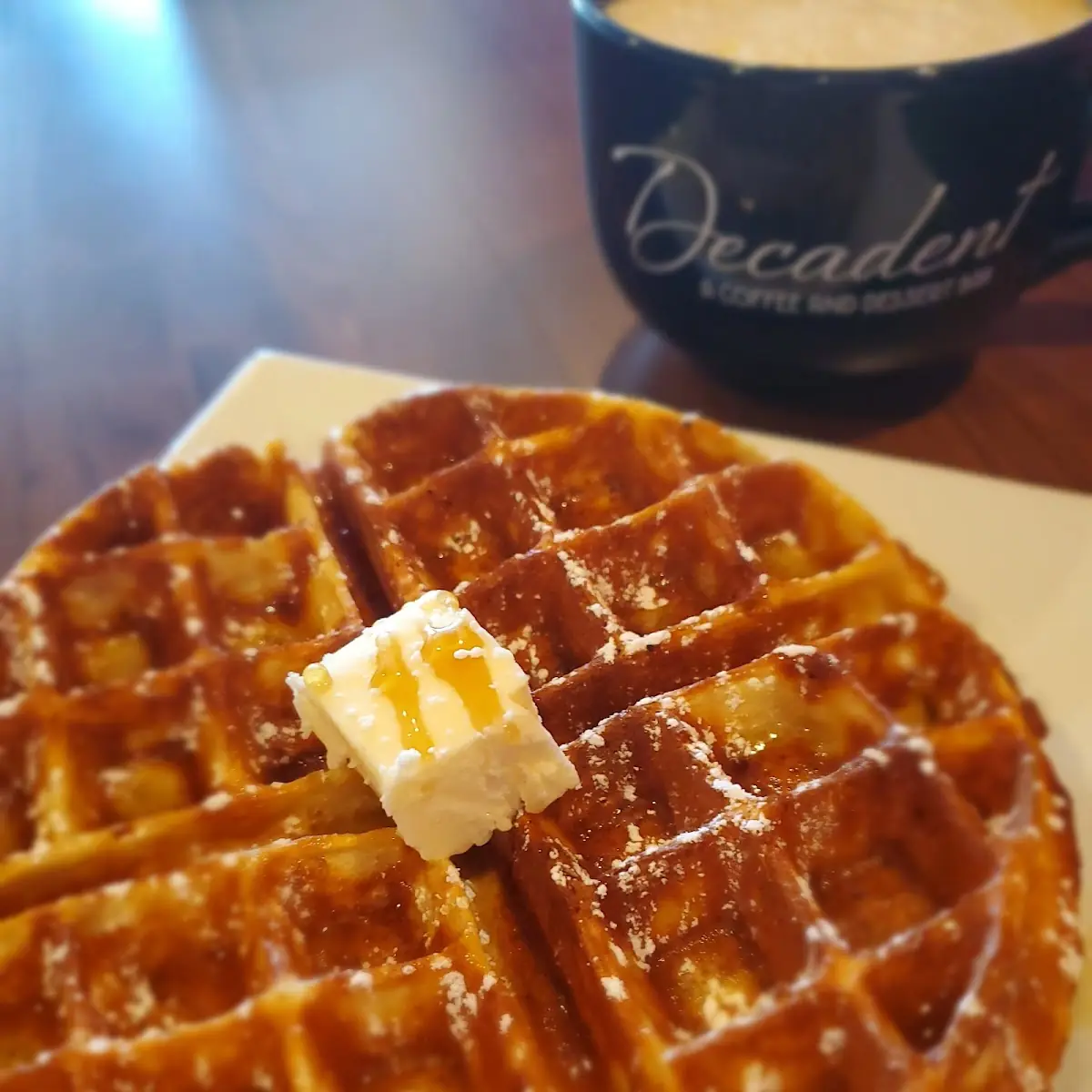 Plain Jane Waffle with Butter Toffee Latte
