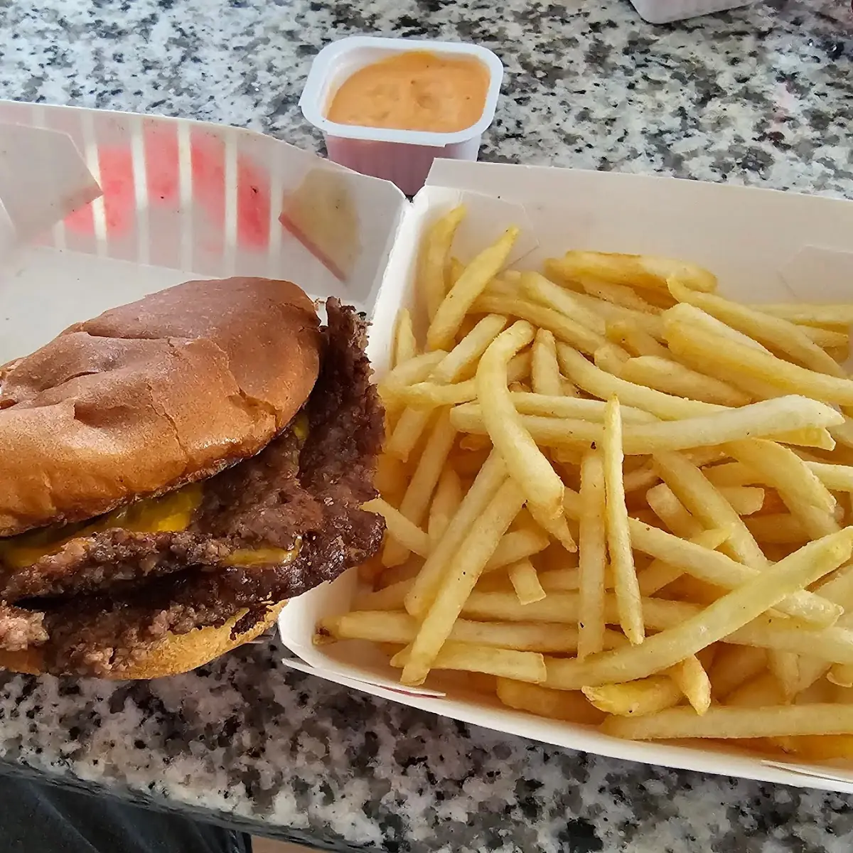 Double Cheeseburger and Fries