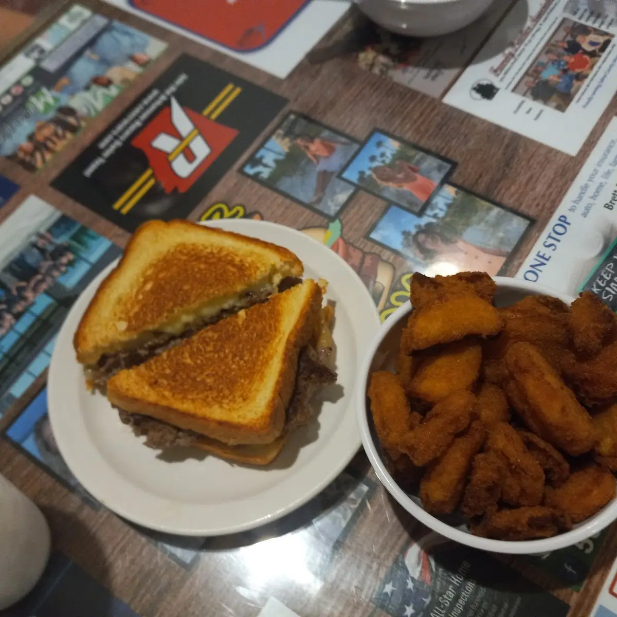 Patty Melt and Fried Squash