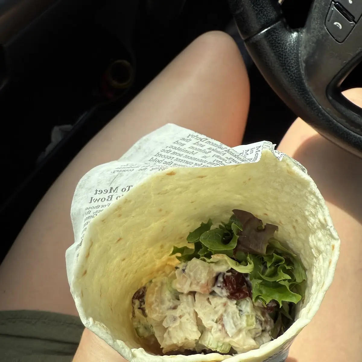 Cherry Chicken Salad Wrap