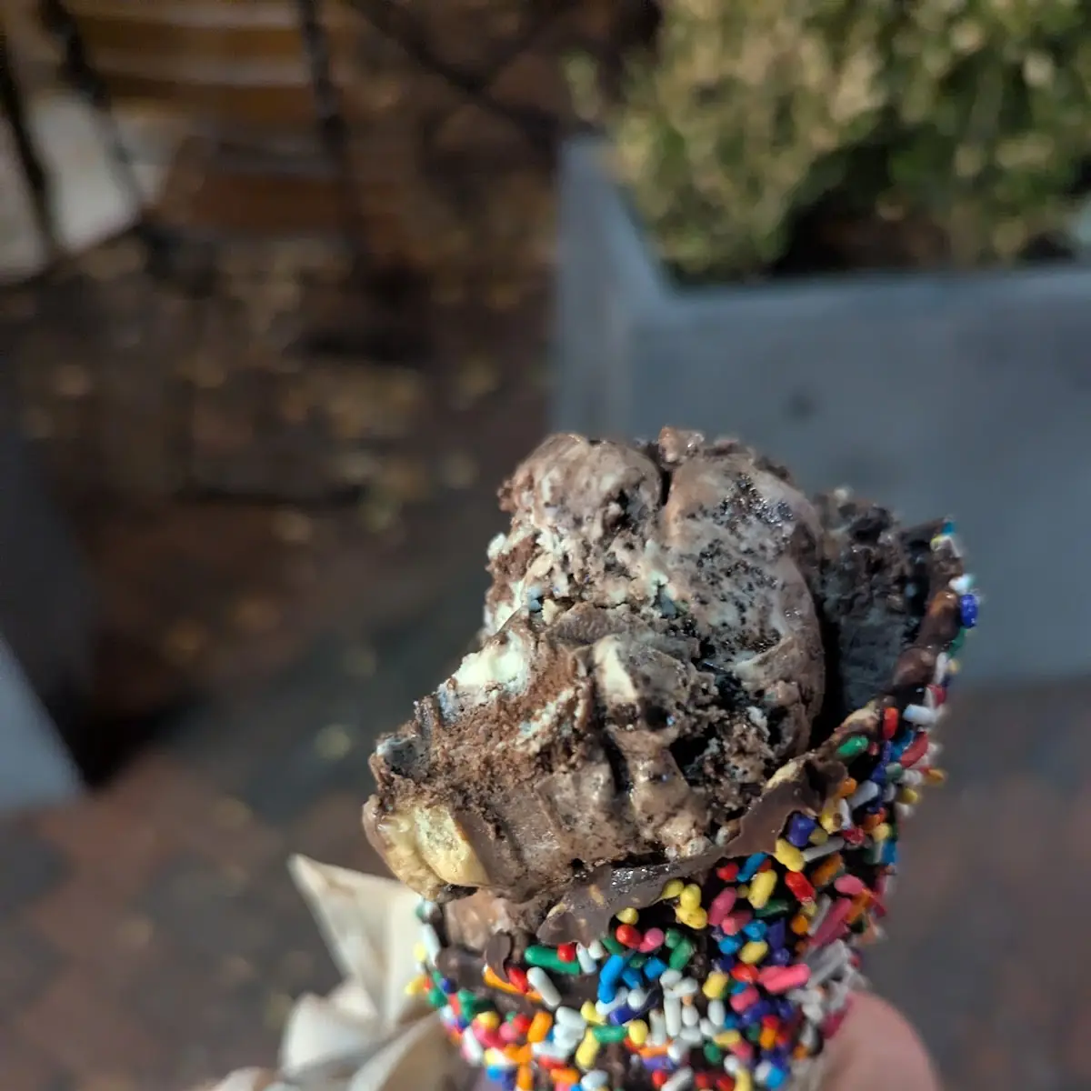 Tonight Dough in a Chocolate Dipped Cone