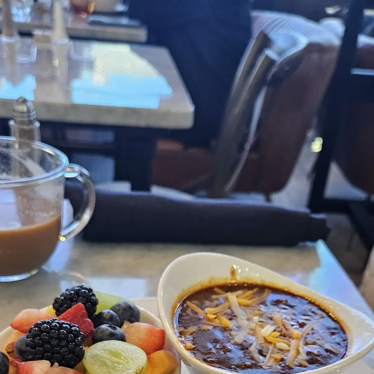 Chili Bowl and Quiche Lorraine