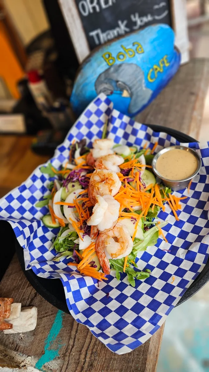 House Salad with Grilled Shrimp