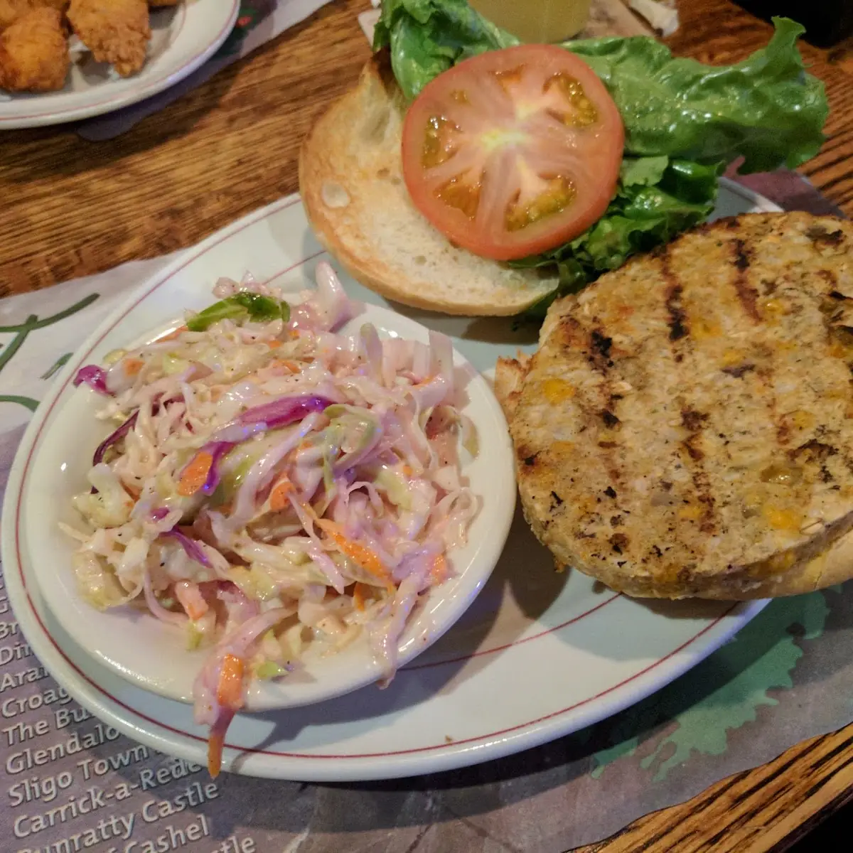 Veggie Burger with Coleslaw