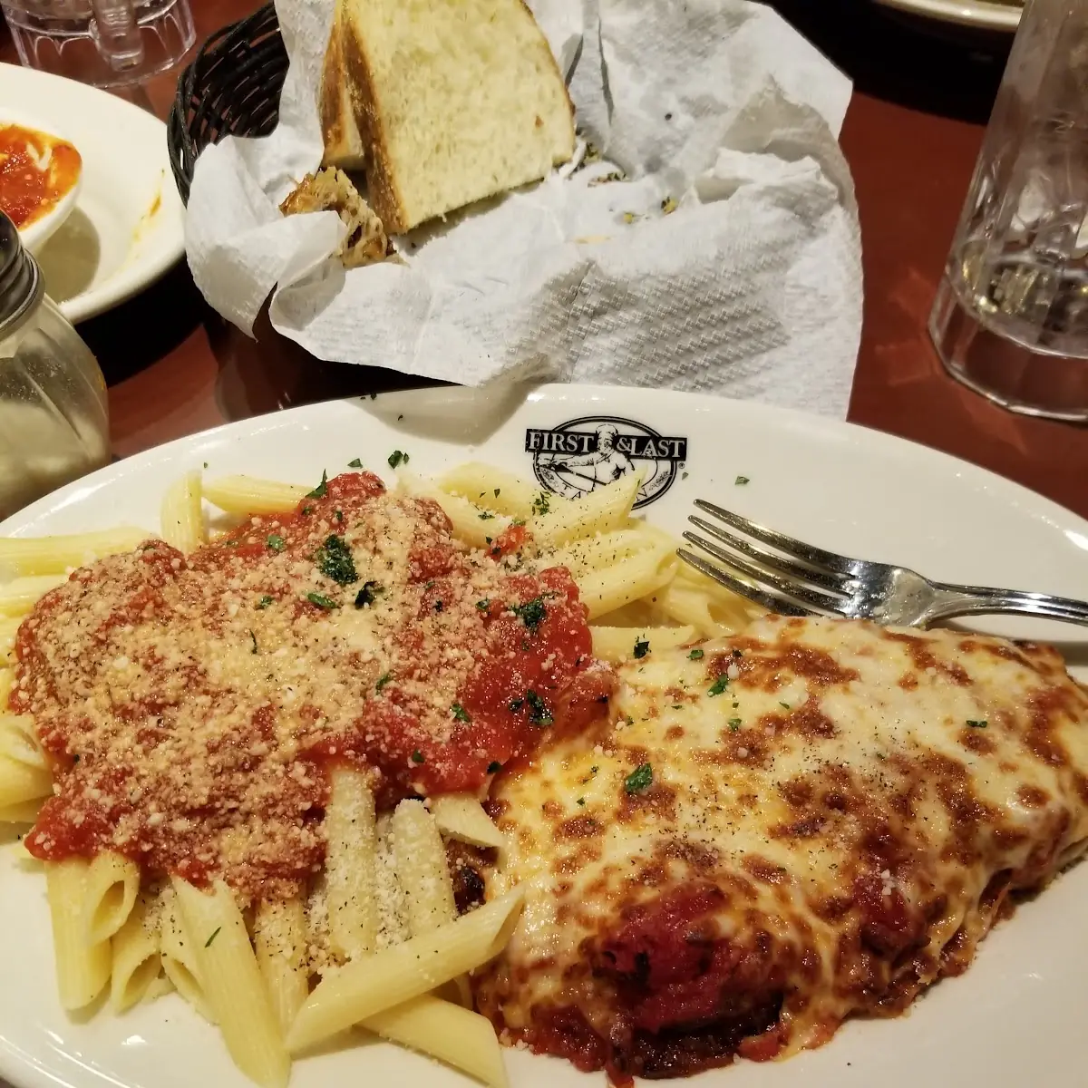 Chicken Parmesan w Penne