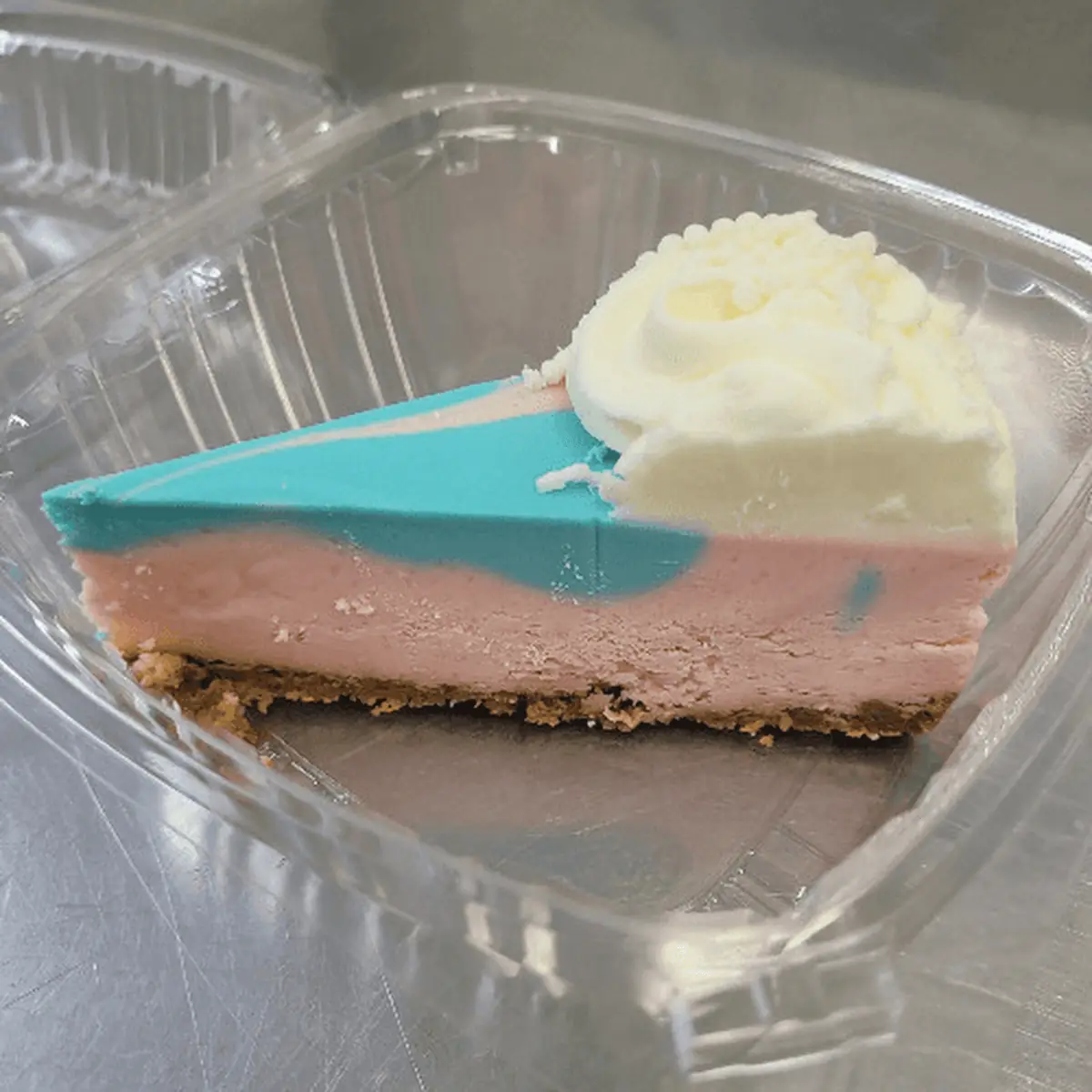 Cotton Candy Cheesecake Slice