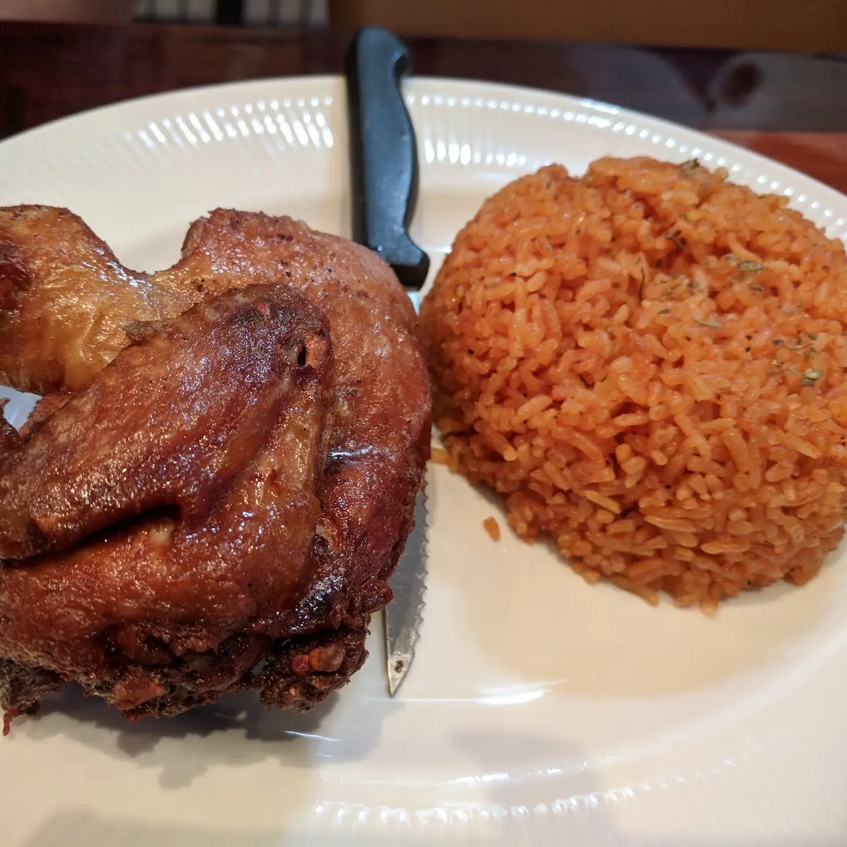Tomato Rice with Cornish Hen