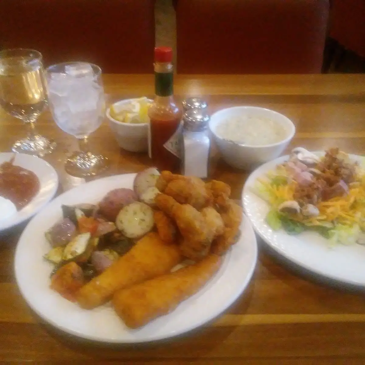 New England Chowder Fried Oysters Fried Cod