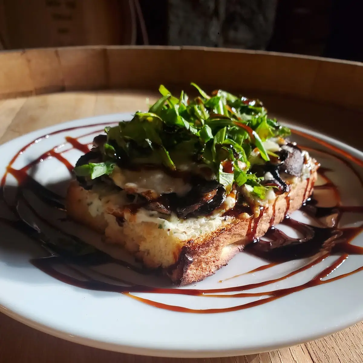 Ricotta Mushroom Open Faced Sandwich