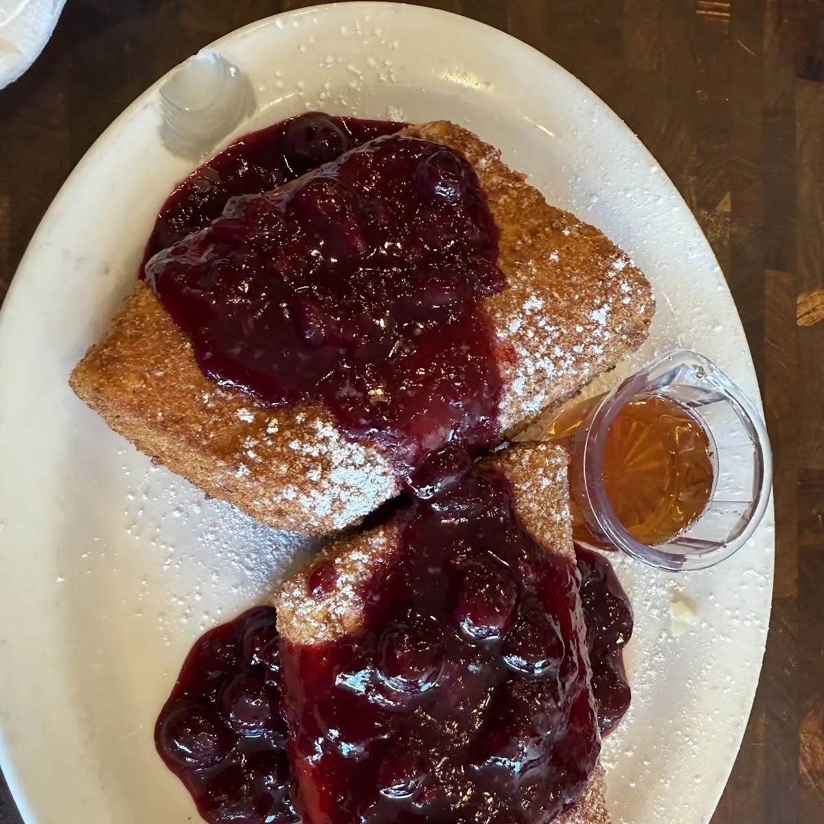 French Toast with Blueberry Compote